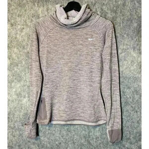 Nike Running Dri-Fit Waffle Cowl Neck Long Sleeve Top - Medium